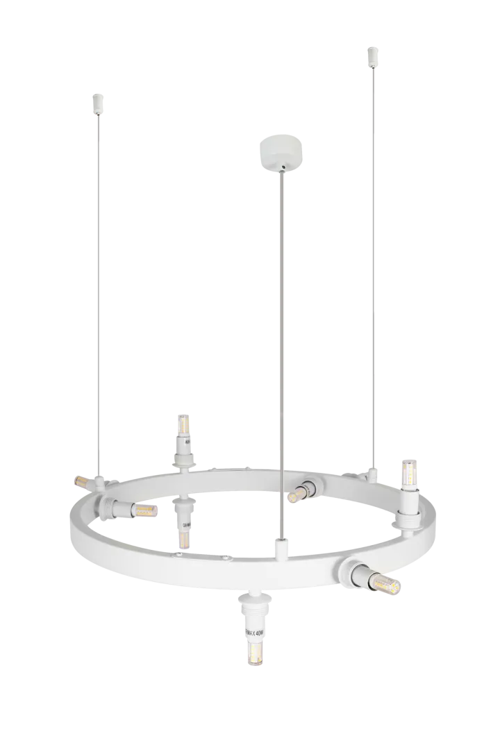 BUBBLES LAMPBODY ROUND 10 WH
