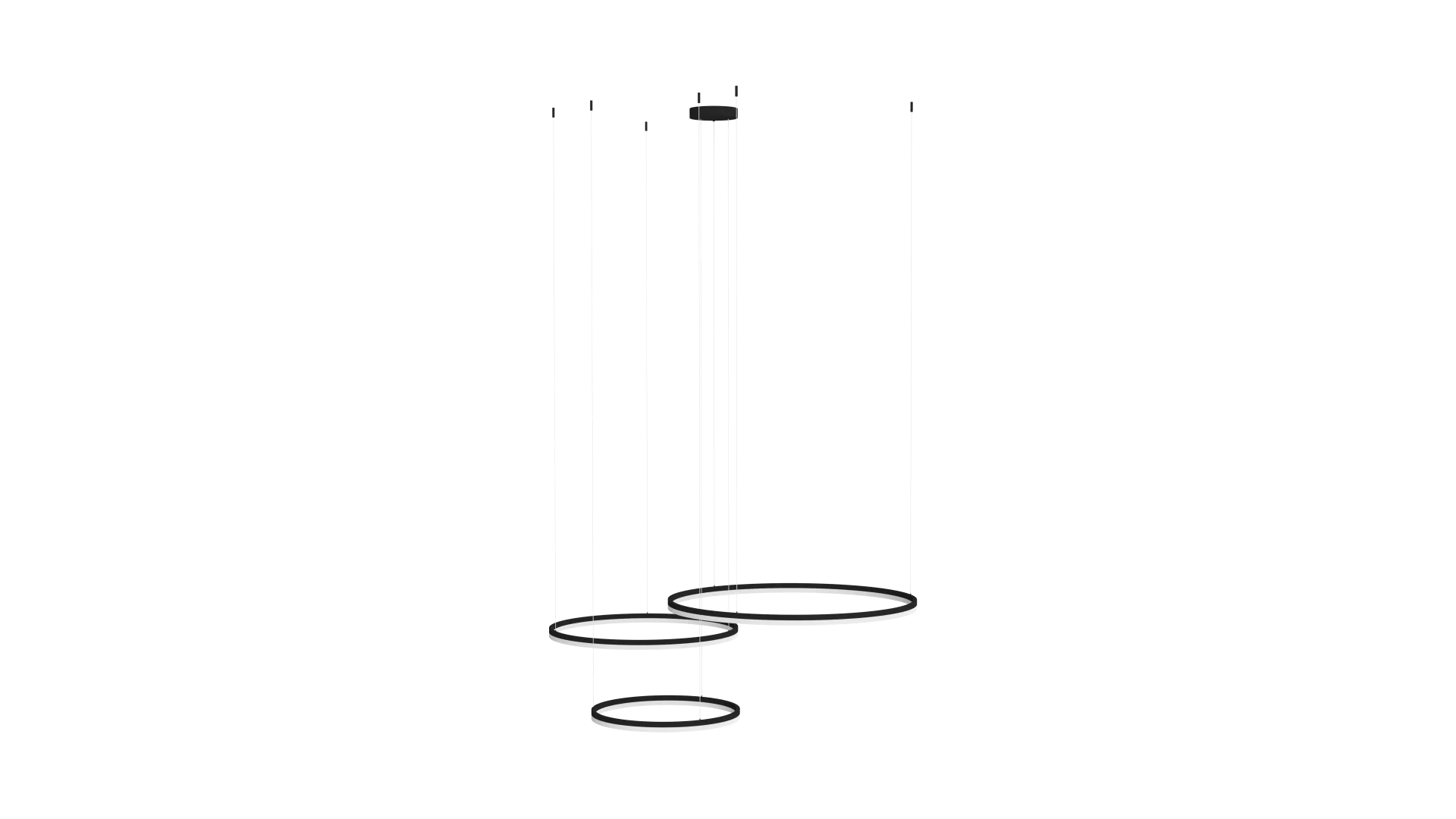 HALO PENDANT 120+100+80 CCT DIMM BK + REMOTE CONTROL