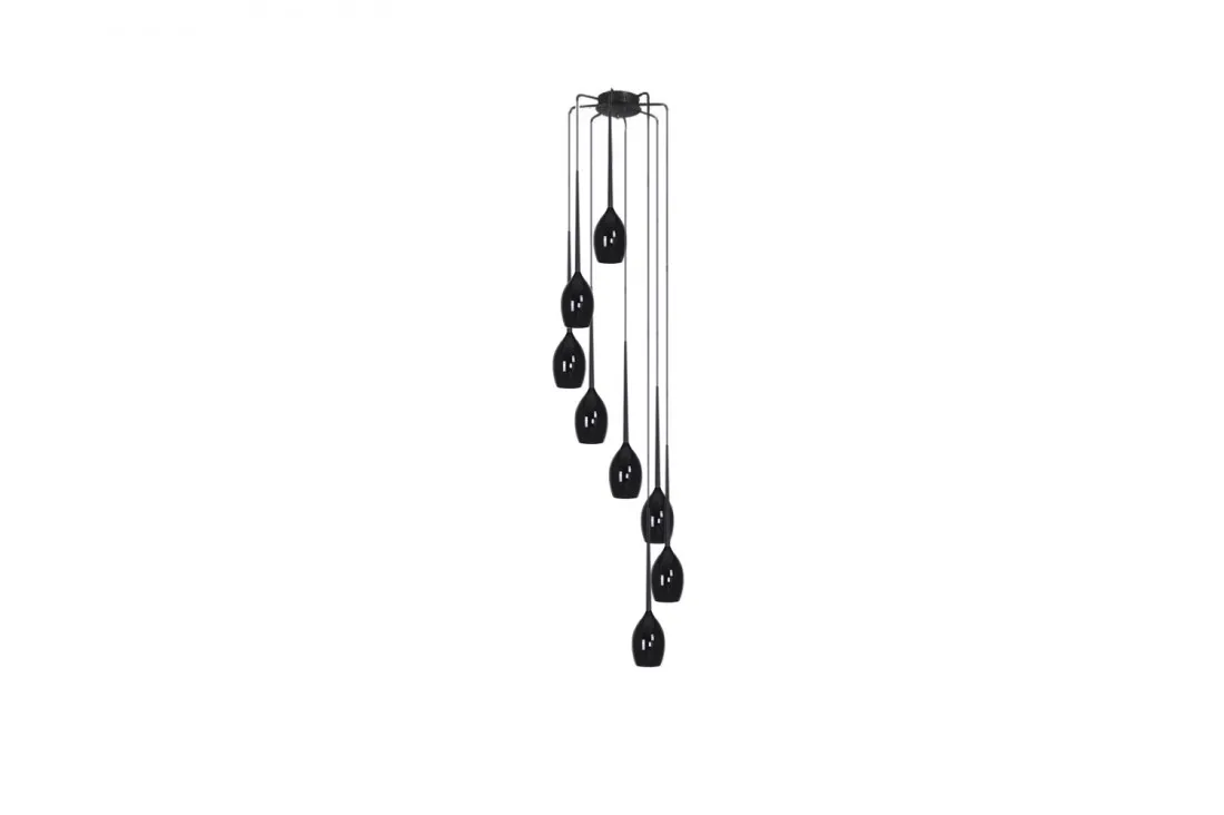 IZZA 8 LAMPA WISZACA BLACK