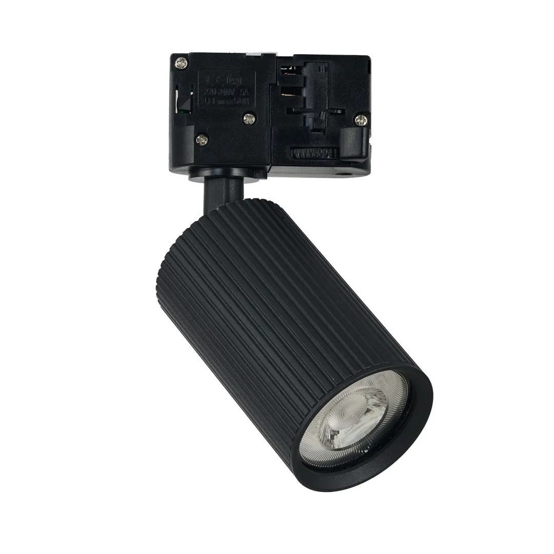 LUCAS RIBBED 9 TRACK 3LINE GU10 BK SET